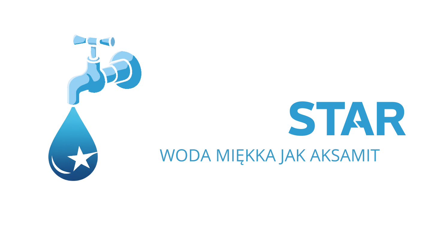 Water Star logo białe