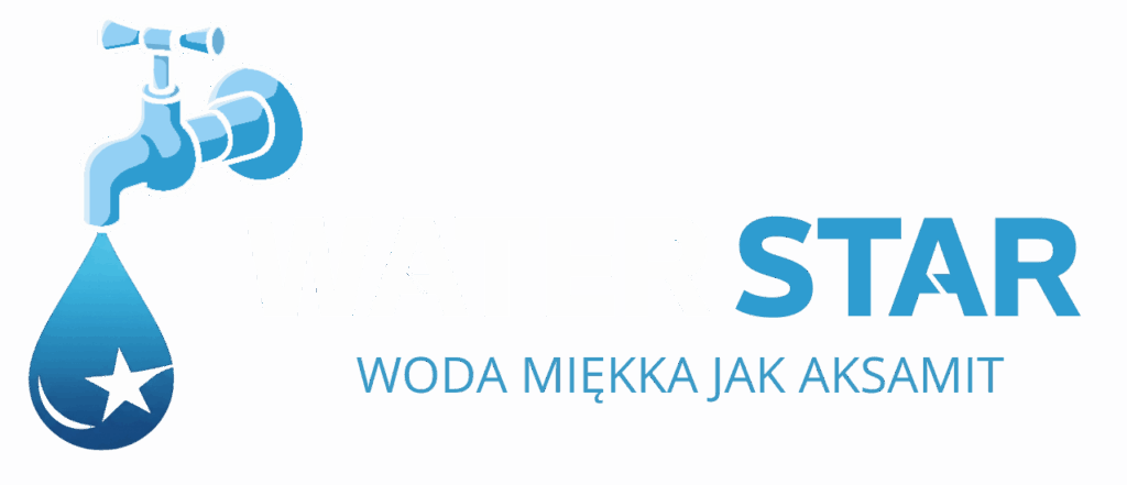 Water Star logo białe